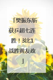 樊振东斩获乒超七连胜！3比1战胜黄友政