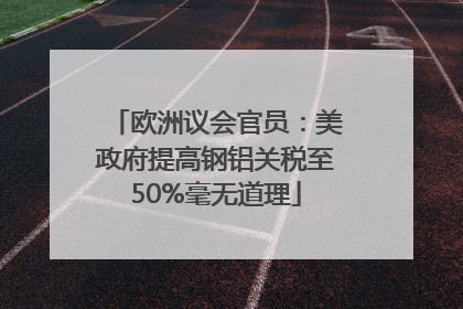 欧洲议会官员：美政府提高钢铝关税至50%毫无道理