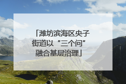 潍坊滨海区央子街道以“三个问”融合基层治理
