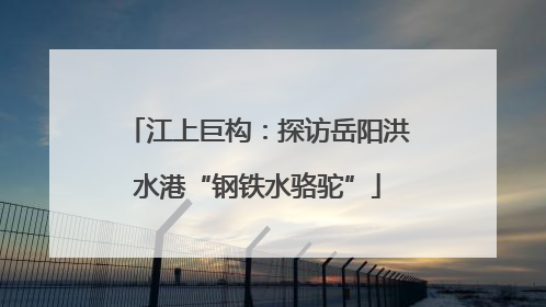 江上巨构：探访岳阳洪水港“钢铁水骆驼”