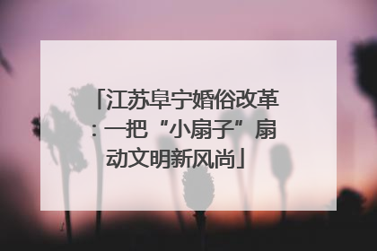 江苏阜宁婚俗改革：一把“小扇子”扇动文明新风尚