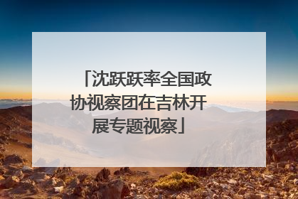 沈跃跃率全国政协视察团在吉林开展专题视察
