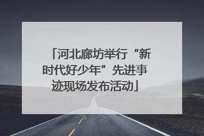 河北廊坊举行“新时代好少年”先进事迹现场发布活动