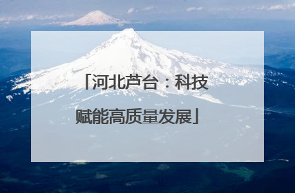 河北芦台：科技赋能高质量发展