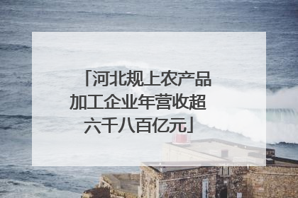 河北规上农产品加工企业年营收超六千八百亿元