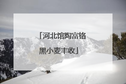 河北馆陶富铬黑小麦丰收