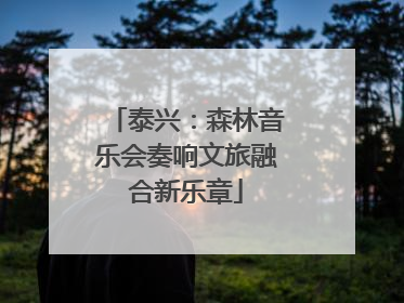 泰兴：森林音乐会奏响文旅融合新乐章