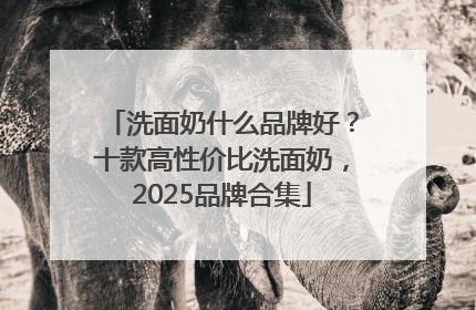 洗面奶什么品牌好？十款高性价比洗面奶，2025品牌合集