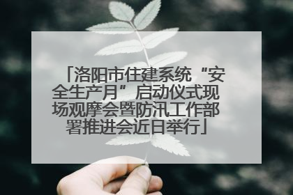 洛阳市住建系统“安全生产月”启动仪式现场观摩会暨防汛工作部署推进会近日举行