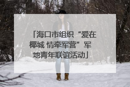 海口市组织“爱在椰城 情牵军营”军地青年联谊活动