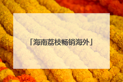 海南荔枝畅销海外