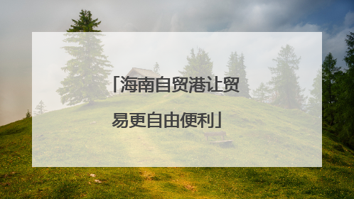 海南自贸港让贸易更自由便利