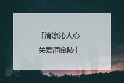 清凉沁人心 关爱润金陵