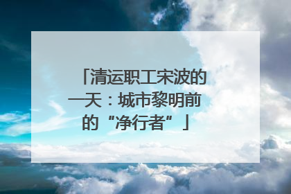 清运职工宋波的一天：城市黎明前的“净行者”