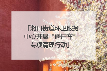 湘口街道环卫服务中心开展“僵尸车”专项清理行动