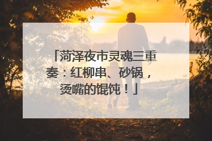 菏泽夜市灵魂三重奏：红柳串、砂锅，烫嘴的馄饨！