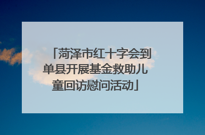 菏泽市红十字会到单县开展基金救助儿童回访慰问活动