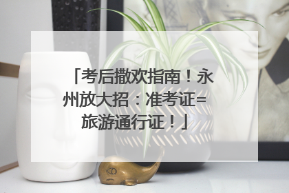 考后撒欢指南！永州放大招：准考证=旅游通行证！