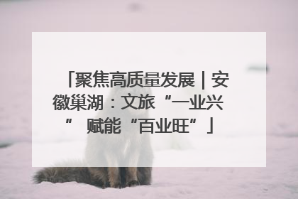 聚焦高质量发展｜安徽巢湖：文旅“一业兴” 赋能“百业旺”