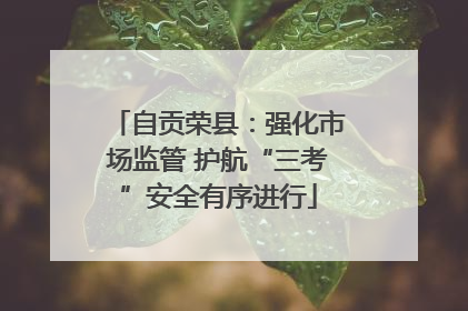 自贡荣县：强化市场监管 护航“三考”安全有序进行