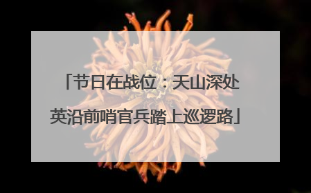 节日在战位：天山深处 英沿前哨官兵踏上巡逻路