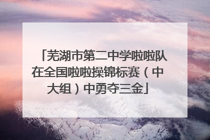 芜湖市第二中学啦啦队在全国啦啦操锦标赛（中大组）中勇夺三金