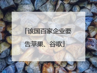 该国百家企业要告苹果、谷歌