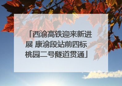 西渝高铁迎来新进展 康渝段站前四标桃园二号隧道贯通