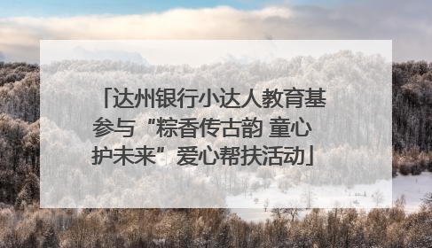 达州银行小达人教育基参与“粽香传古韵 童心护未来”爱心帮扶活动