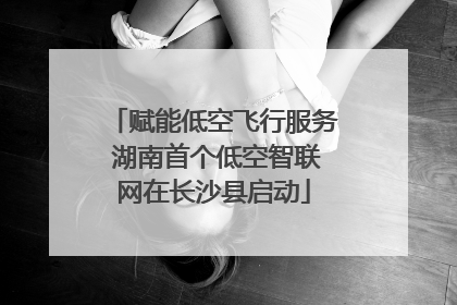 赋能低空飞行服务 湖南首个低空智联网在长沙县启动