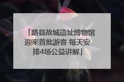 路县故城遗址博物馆迎来首批游客 每天安排4场公益讲解