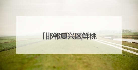 邯郸复兴区鲜桃采摘助农增收