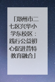 郑州市二七区兴华小学东校区：践行公益初心促进普特教育融合