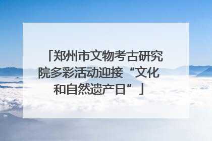 郑州市文物考古研究院多彩活动迎接“文化和自然遗产日”