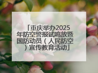重庆举办2025年防空警报试鸣放暨国防动员（人民防空）宣传教育活动