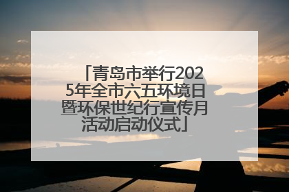 青岛市举行2025年全市六五环境日暨环保世纪行宣传月活动启动仪式