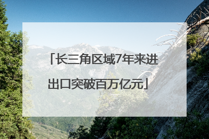 长三角区域7年来进出口突破百万亿元