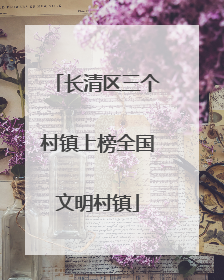 长清区三个村镇上榜全国文明村镇