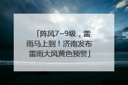 阵风7~9级，雷雨马上到！济南发布雷雨大风黄色预警