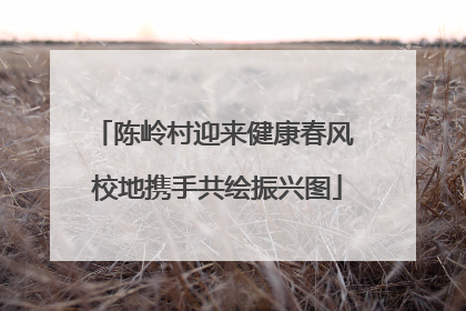 陈岭村迎来健康春风 校地携手共绘振兴图