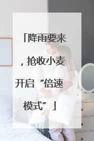 降雨要来，抢收小麦开启“倍速模式”