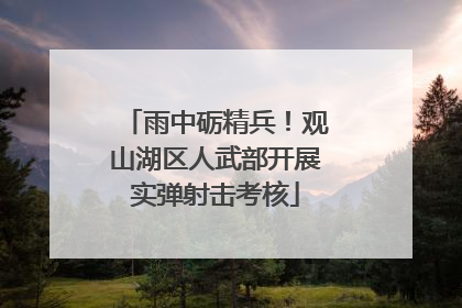 雨中砺精兵！观山湖区人武部开展实弹射击考核