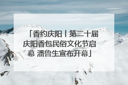 香约庆阳丨第二十届庆阳香包民俗文化节启幕 潘鲁生宣布开幕