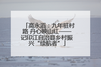 高永滔：九年驻村路 丹心映山红——记印江自治县乡村振兴“续航者”