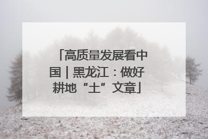 高质量发展看中国｜黑龙江：做好耕地“土”文章