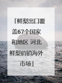 鲜梨出口覆盖67个国家和地区 河北鲜梨俏销海外市场