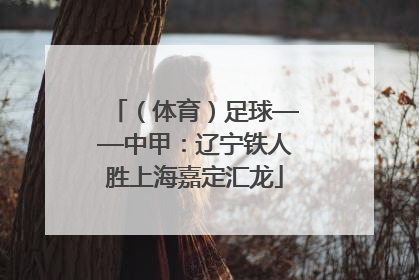 （体育）足球——中甲：辽宁铁人胜上海嘉定汇龙