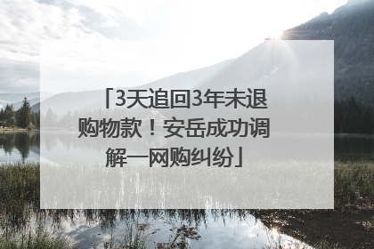 3天追回3年未退购物款！安岳成功调解一网购纠纷