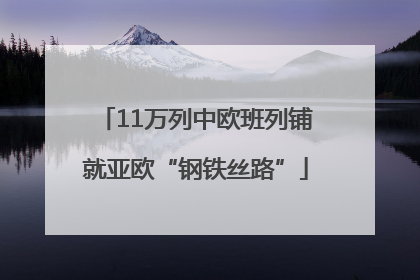 11万列中欧班列铺就亚欧“钢铁丝路”