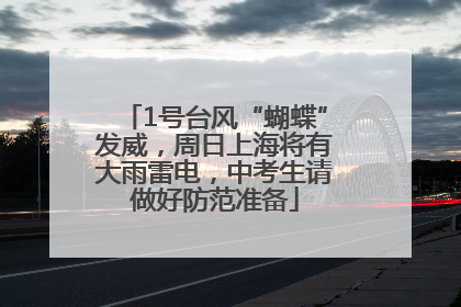 1号台风“蝴蝶”发威，周日上海将有大雨雷电，中考生请做好防范准备